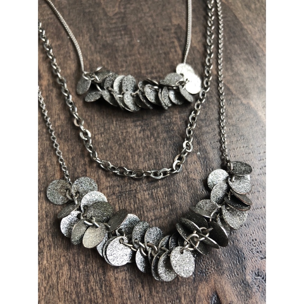 EXPRESS silver necklace with texture detail